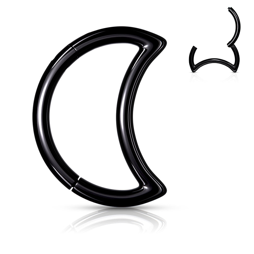 High Quality Precision Surgical Steel Crescent Hinged Segment Hoop Rings